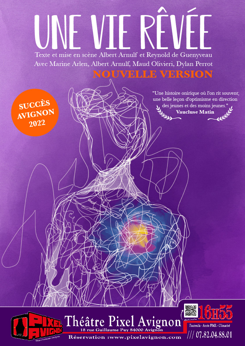 Affiche A3 avignon 24 sobre adapté violet